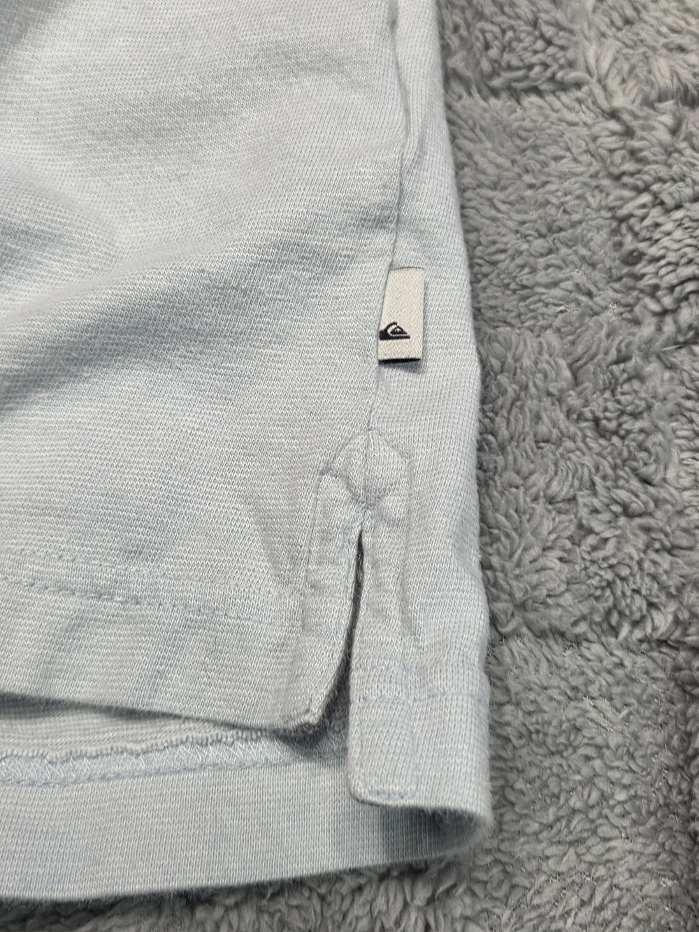 Quiksilver Men's Light Blue Polo Shirt with Button Placket - Picture 7 of 11